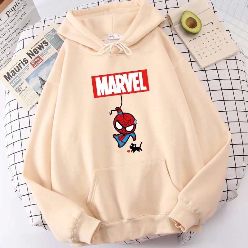 Disney Marvel Spiderman Print hoodies women Superhero Kawaii Funny  Streetwear Casual Cute Cartoon Sweatshirts Oversized pullover - AliExpress