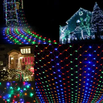 

6Mx4M 600LED Net Mesh String Outdoor Fairy light Waterproof Garden Christmas Tree Windows Curtain Decoration lamp