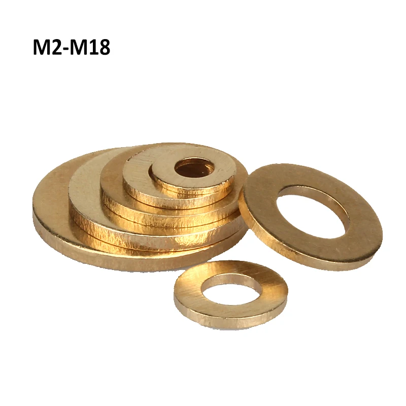 10pcs M2 M3 M4 M5 M6 M8 brass flat washer copper gasket 