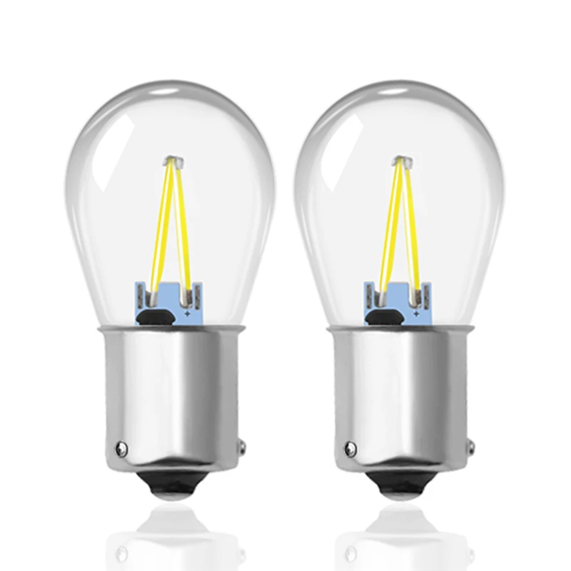 2 шт. 1156 P21W BA15S 1157 BAY15D BAU15S BA15D COB светодиодный нити чип автомобильного стоп-сигналы