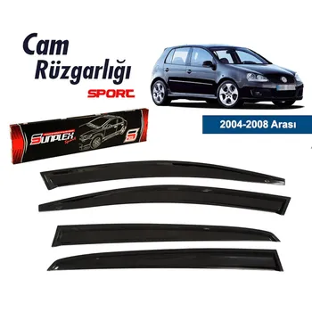 

Rain Window Visor Wind Deflectors For Volkswagen Golf 5 Accessories 2004 2005 2006 2007 2008 Piano Black 4 pcs