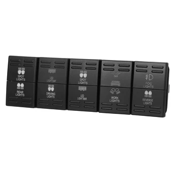 

1pc Dash Push Button Switch Blue & Green LED Light 12V push switch for Ford Ranger for PX For Mazda BT50 2011-CURRENT