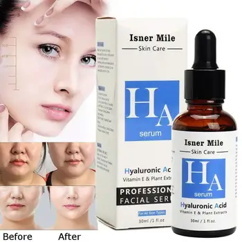 

Hyaluronic Acid Serum Moisturizing Facial Essence Shrink Pores Repair Whitening Skin Care Anti-Aging Skin Care 30ML ISNER Mile