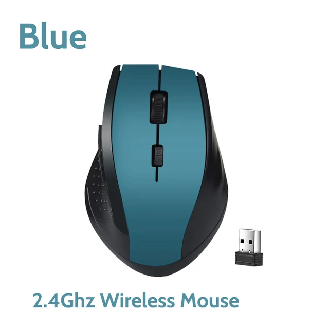 2.4Ghz Wireless Mouse Gamer for Computer PC Gaming Mouse With USB Receiver Laptop Accessories for Windows Win 7/2000/XP/Vista Blue Mouse