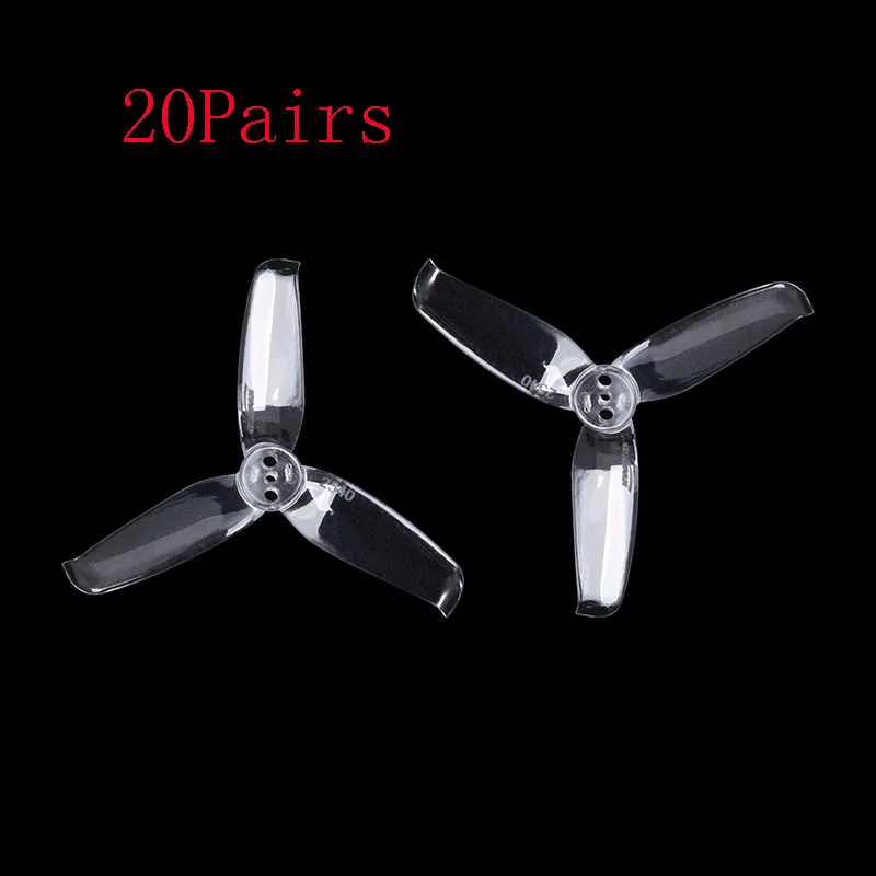 20 пар GEMFAN 2540 3-лопастной пропеллер 2,5 Inch 3 отверстия Prop FPV летный Управление ПК Запчасти для бесколлекторный гоночный Квадрокоптер Дрон