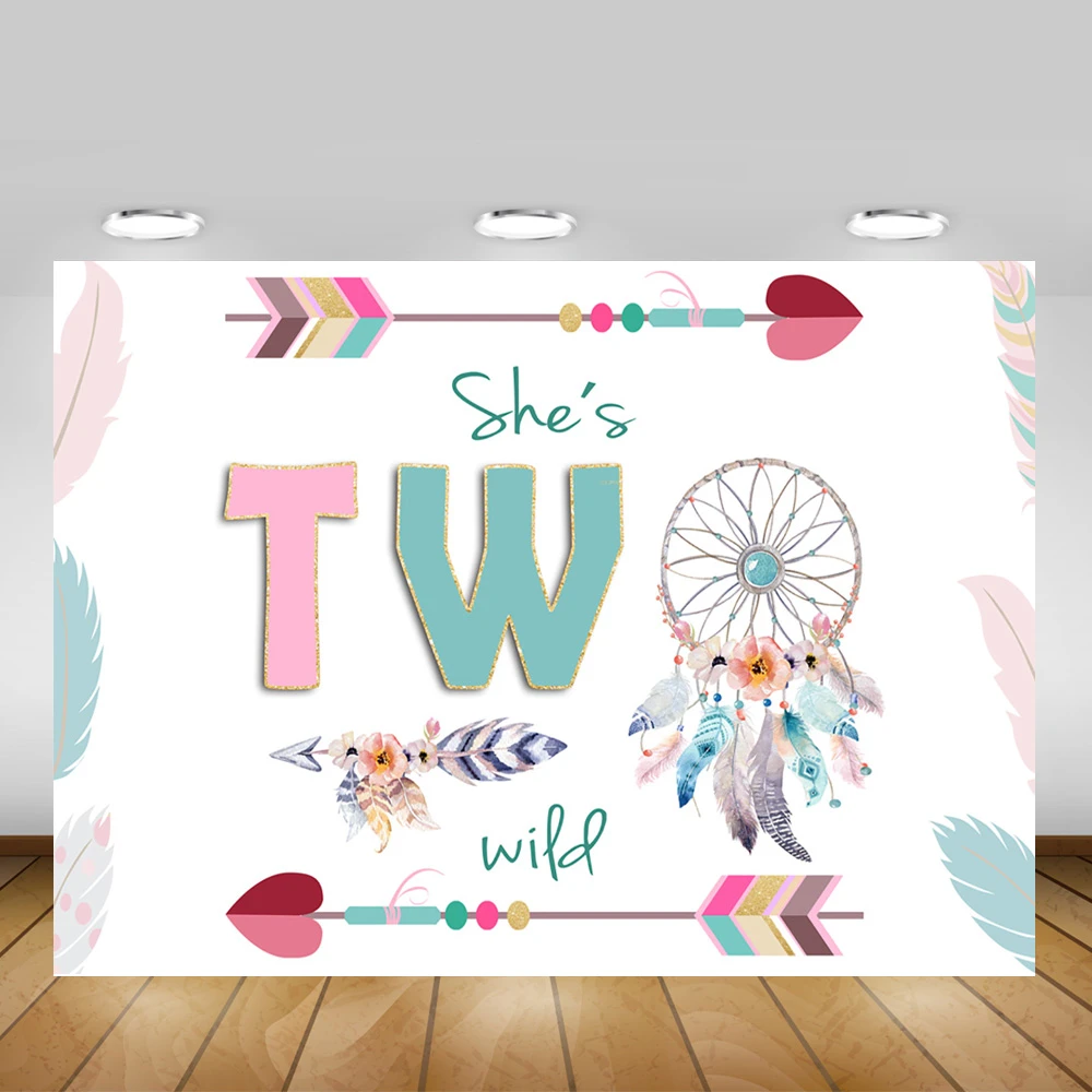 She S Two Wild Backdrop Boho Wild Birthday Party Decoration Background 2nd Birthday Party Backdrops For Girls Photocall Background Aliexpress