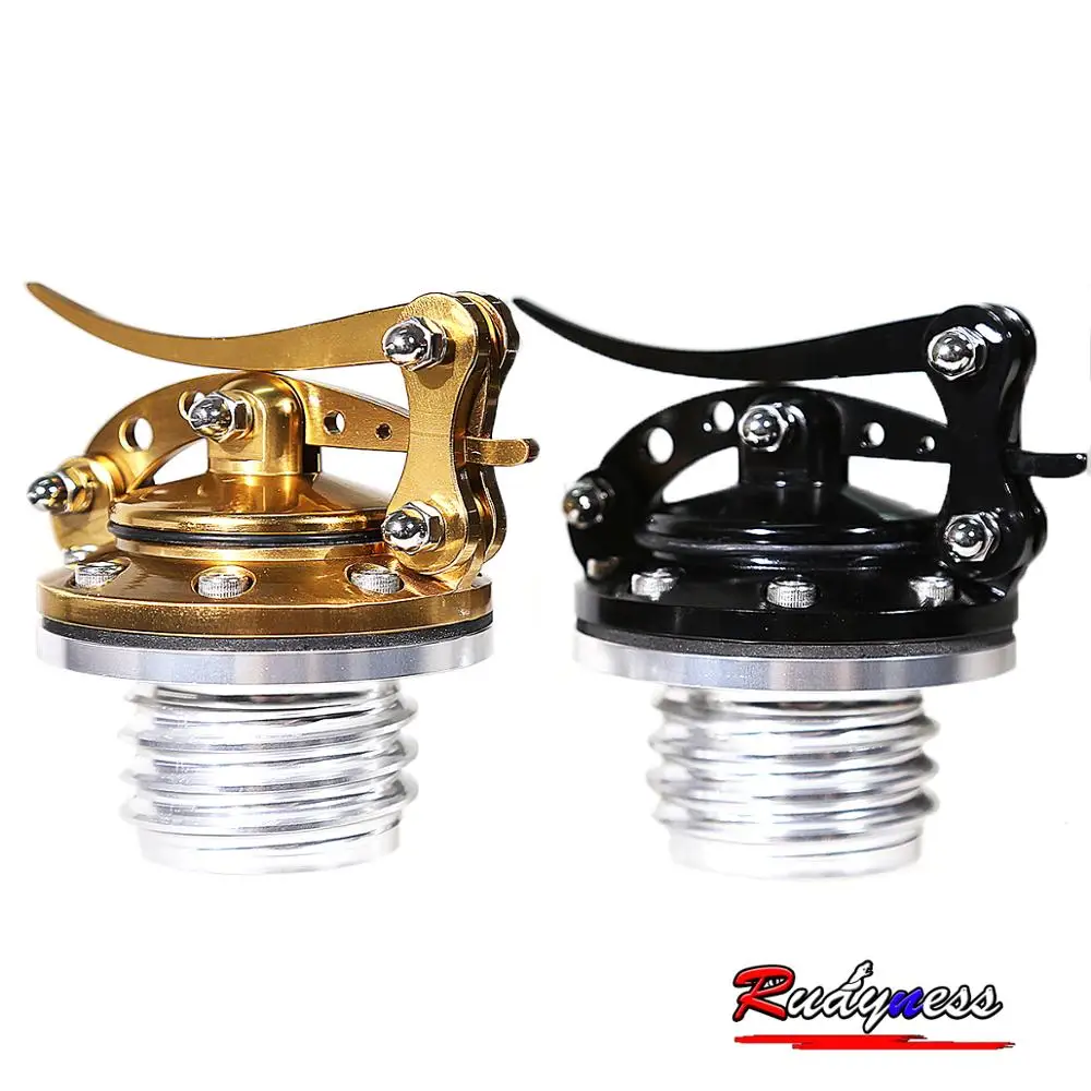 Motorcycle Black Gold Quick Release Fuel Gas Tank Oil Cap For Harley Sportster XL 1200 883 X48 Dyna Model