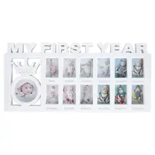 

Large My First Year Picture Frame 12 Month Baby Milestone Picture Frame
