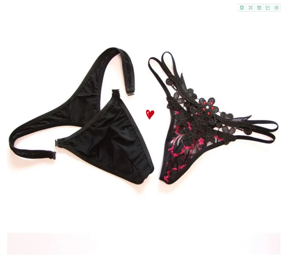 

2pcs/set Erotic Loves Thongs G-strings Hombre + Lady Hollow Out Thong, Hot Temptation Underwear Valentine's Day Gift