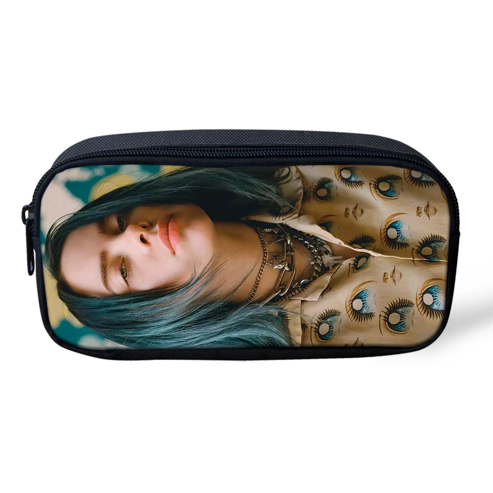 CDGX2033K Классная певица Billie Eilish 16 Дюймов школьная сумка на молнии 3 шт./компл. рюкзак для мальчика Девочка популярный черный рюкзак - Цвет: CDGX2033K