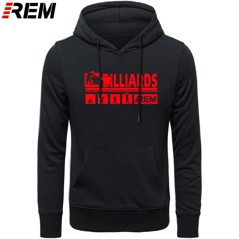 Худи REM, бренд evolution billiards, хлопковые мужские повседневные топы с длинным рукавом для мальчиков, Модные Толстовки, Толстовки - Цвет: BLACK RED