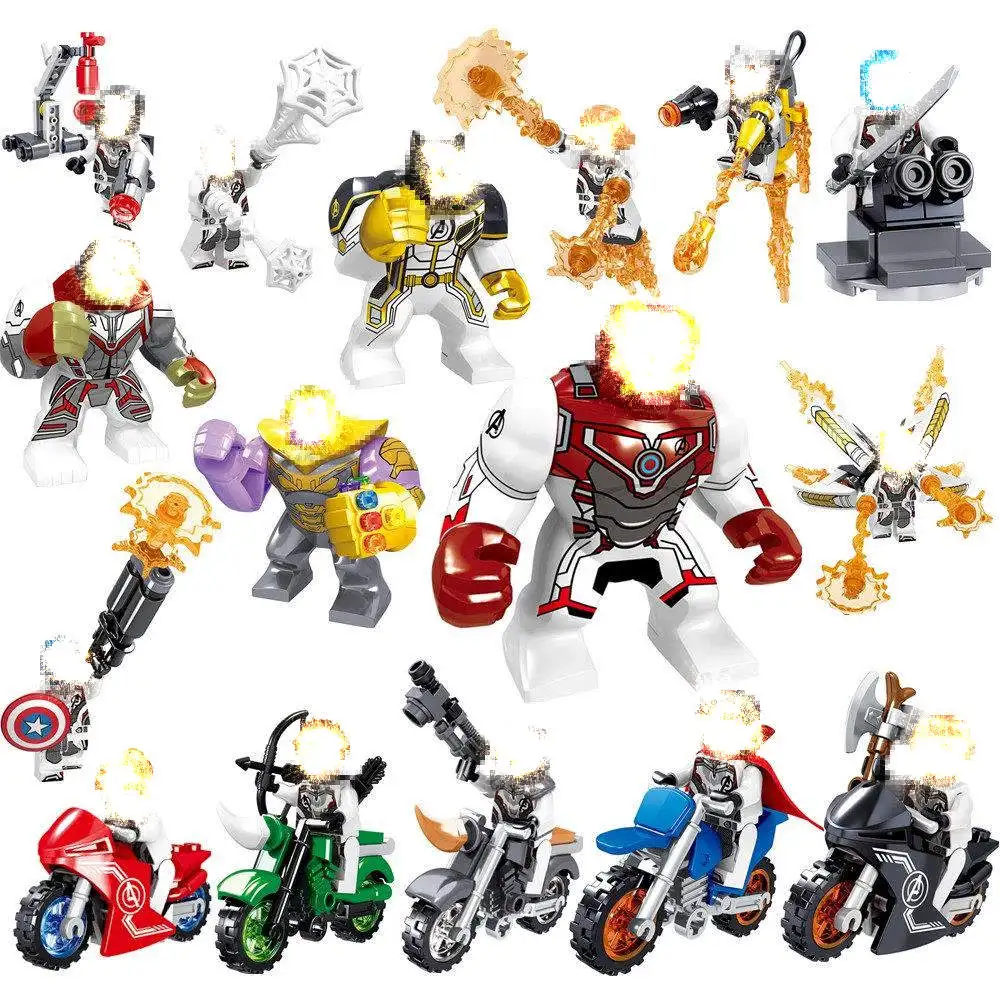 

NEW 16 Pcs/lot Avengers 4 Endgame Figure Iron Man Thanos Building Block Sets Classic Marvel Movie Kids Toys