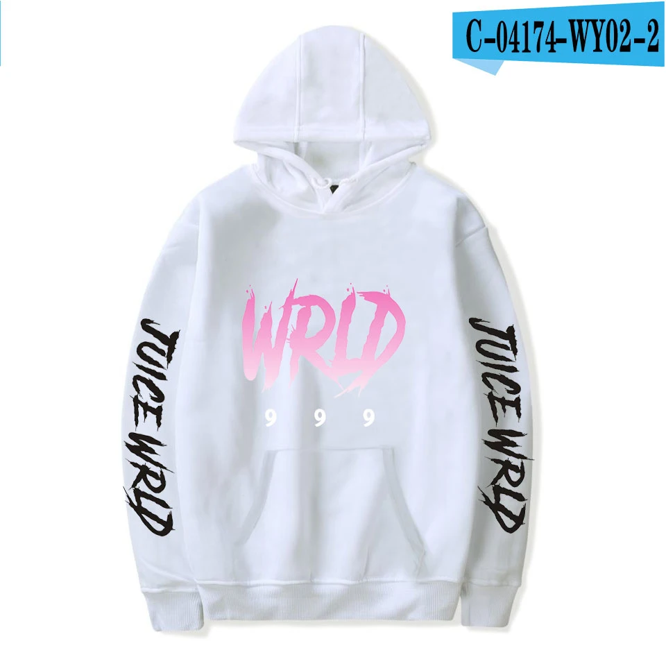 Rapper Juice Wrld хип-хоп толстовка с капюшоном и принтом женская/мужская одежда Лидер продаж толстовки Толстовка размера плюс 4xl - Цвет: white