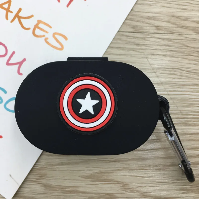 Чехол для наушников с мультяшными рисунками для mi Airdots чехол с крючком Милая защитная рамка с брелком для mi Airdots чехол для наушников s - Цвет: 1