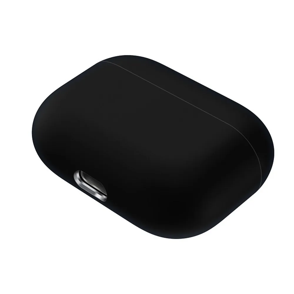 Силиконовый чехол для зарядки наушников, защитный чехол для Apple AirPods Pro, беспроводная гарнитура, аксессуары - Цвет: Черный
