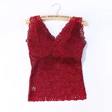 K1pc камзоли сексуальные дамы кружева цветок с нагрудной накладкой длинный v-образным вырезом без рукавов сплошной цвет жилет