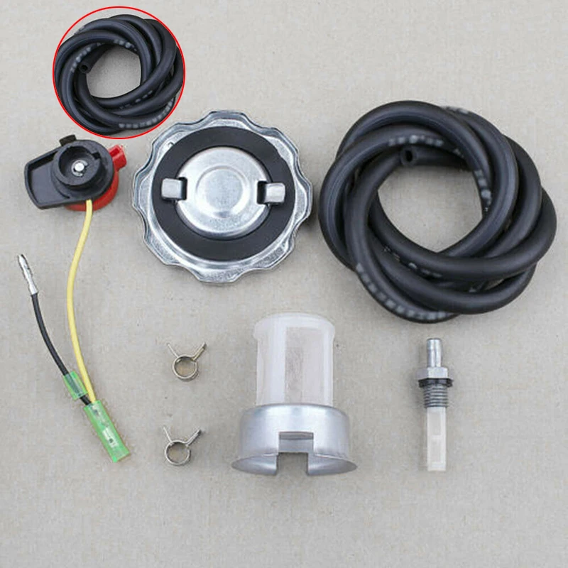 Fuel Gas Tank Cap Switch Parts Kit chainsaw carb repair kit carb repair kit ignition coil cap replacement Replacement For Honda GX160 GX200 GX270 GX340 GX390 Engine Generator Repair Tool Parts