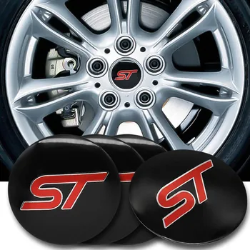 

4pcs 56mm ST Wheel Hub Caps Center Cover Sticker For Ford focus 2 3 mk2 mk3 ranger fiesta fusion kuga mondeo mk4 Accessories