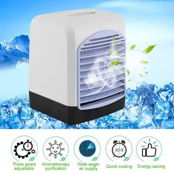 

Portable Air Conditioner 3 Speed Desktop Air Cooler Silent Add Water Cooling Fan USB Rechargeable Home Air Conditioning Fan