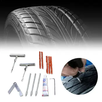 

14PCS Tire Repair Tool Kit Multi-function Metal Tire Drill Knife Portable Tool for Cars Motorcycles Bicycles