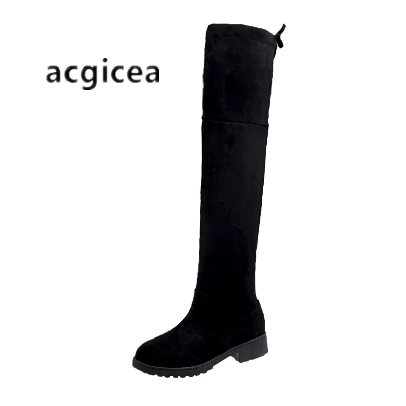 black NO cotton Г., новые зимние женские однотонные повседневные ботинки с круглым носком Модные теплые и удобные бархатные ботинки, j95 - Цвет: black NO cotton