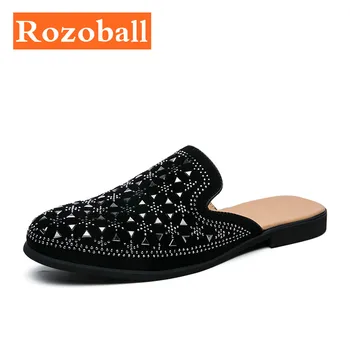 

Summer Men Half Slippers Comfort Leather Casual Formal Shoes Men Loafers Cheap Light Flat Slides Moccasins Dropshipping Rozoball