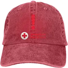 Унисекс Американский Красный Крест мыть бейсболка Винтаж Регулируемая папа-шляпа