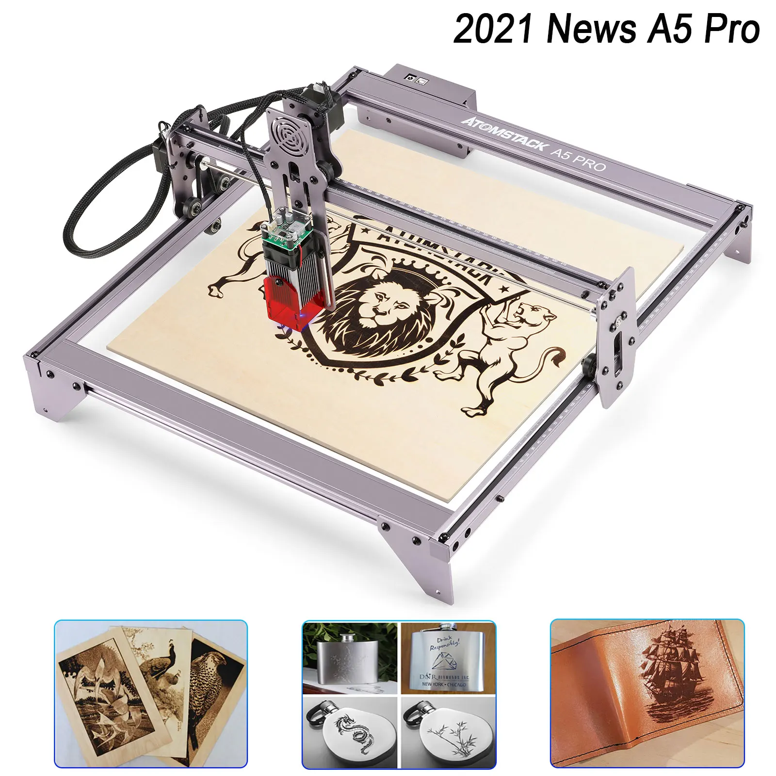 Engraver Laser Machine 40W ATOMSTACK A5 Pro  CNC Printer Cutter Craft DIY Craving Wood Leather Metal Acrylic 400mm*410mm Area 3d printer designs 3D Printers