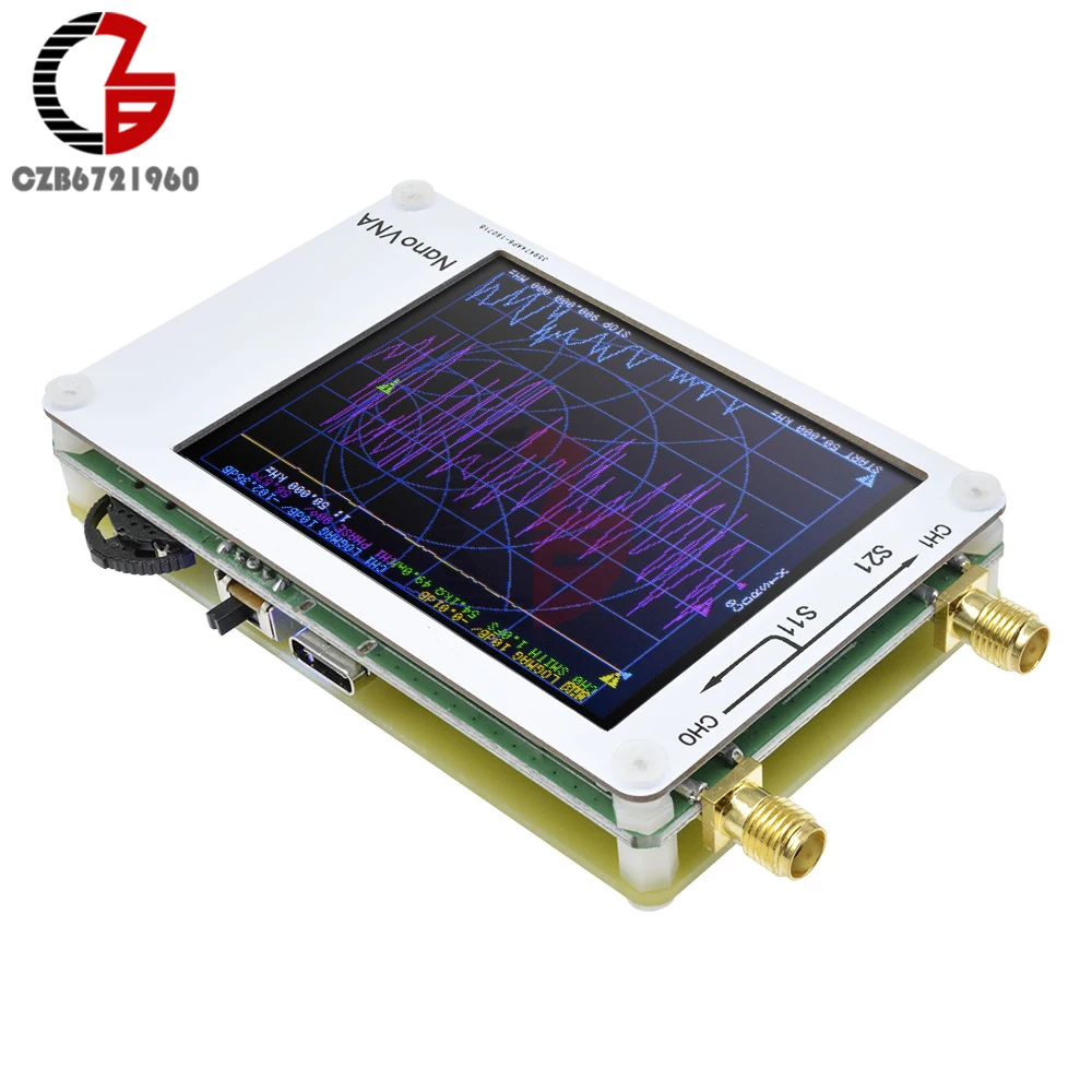 NanoVNA векторный сетевой анализатор usb type C 50 кГц-900 МГц 0,2" цифровой сенсорный экран коротковолновый MF HF VHF UHF антенный анализатор