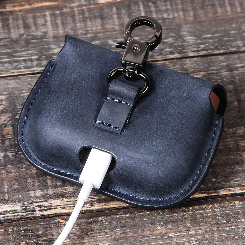 Funshion Lab leather wireless earphone protective cover case For sony wf 1000xm3 case with keychain Headphone cover