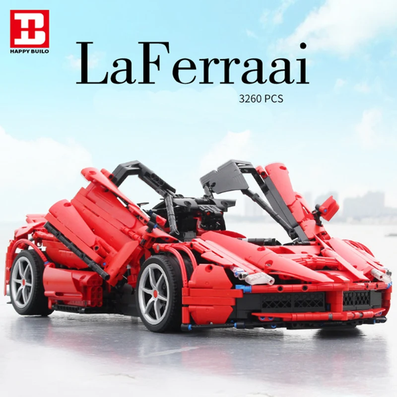DHL XQ1002 3260 шт Hypercar Ferraried гоночный спортивный автомобиль мотор силовая функция
