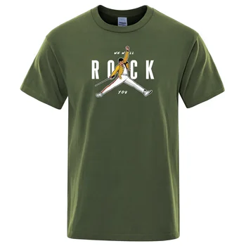 

Summer Cotton Men's T-Shirts Harajuku Brand Tshirt man Fashion Rack Short Sleeve Band Print T Shirt Short Sleeve Men Tops Tee
