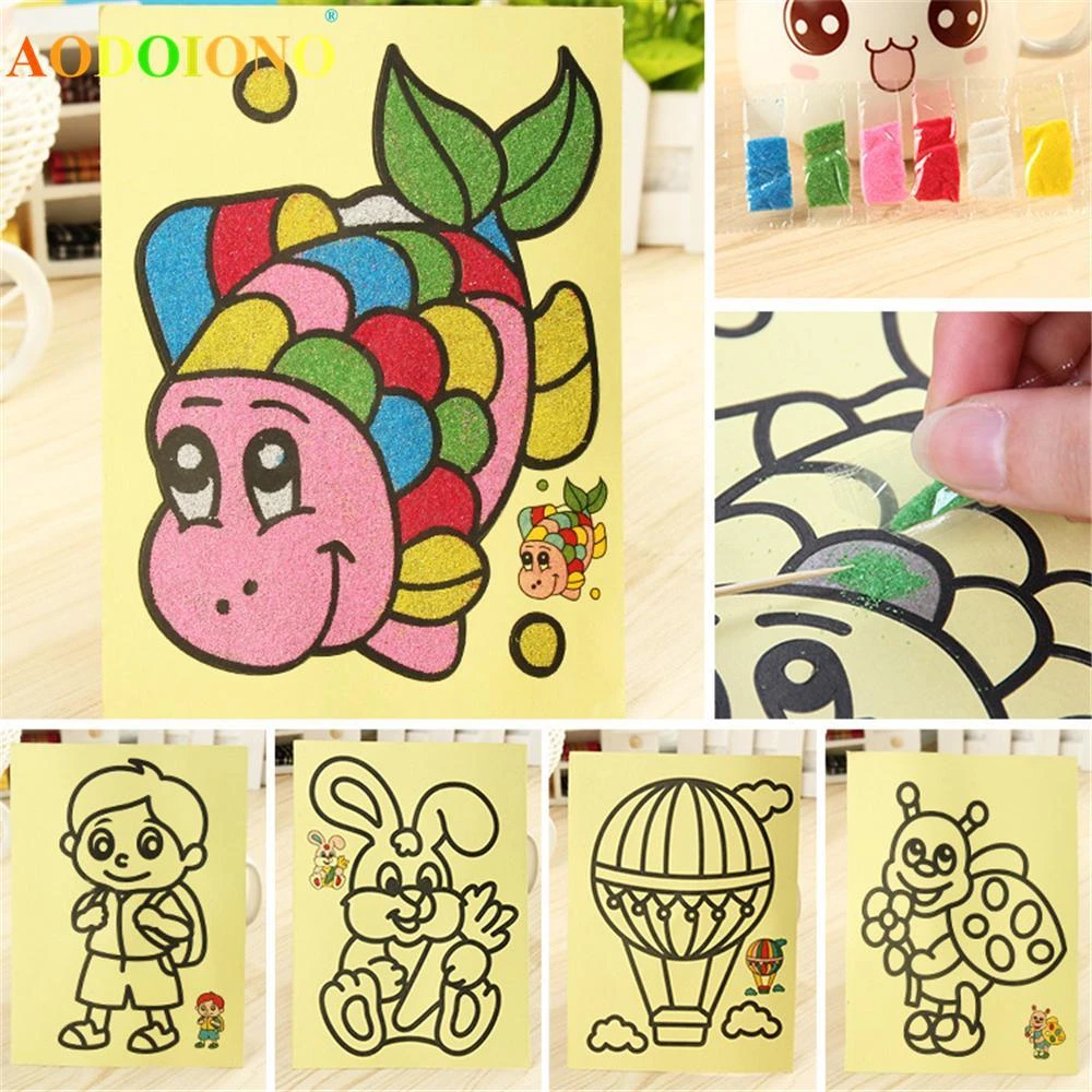 colored sand painting toys