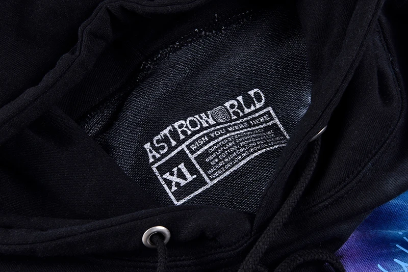 Трэвиса Скотта Astroworld Европа Тур Tie Dye Толстовка для мужчин и женщин Kanye West толстовка с капюшоном для мужчин шерпа странные вещи толстовки