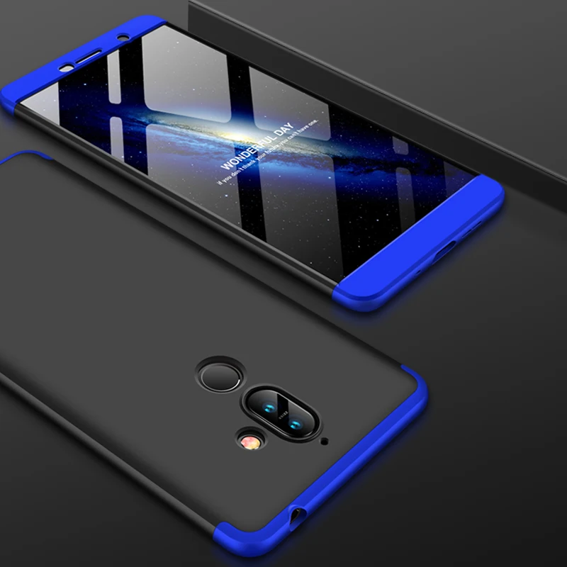 360 градусов чехол для Nokia 7 6,1 Plus X6 X7 8,1 чехол 3 в 1 Жесткий PC защитный матовый чехол для Nokia 7Plus 6,1 Plus чехол