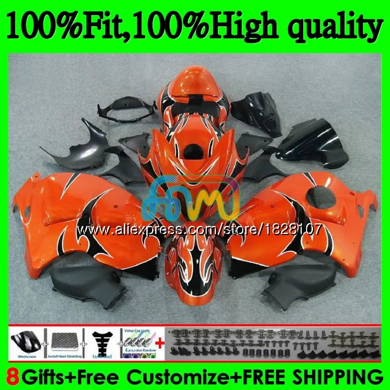 Инъекции для SUZUKI Hayabusa GSXR-1300 GSXR 1300 56BS. 285 GSXR1300 08 09 10 11 12 2008 2009 2010 2011 2012 красный пламя обтекатель