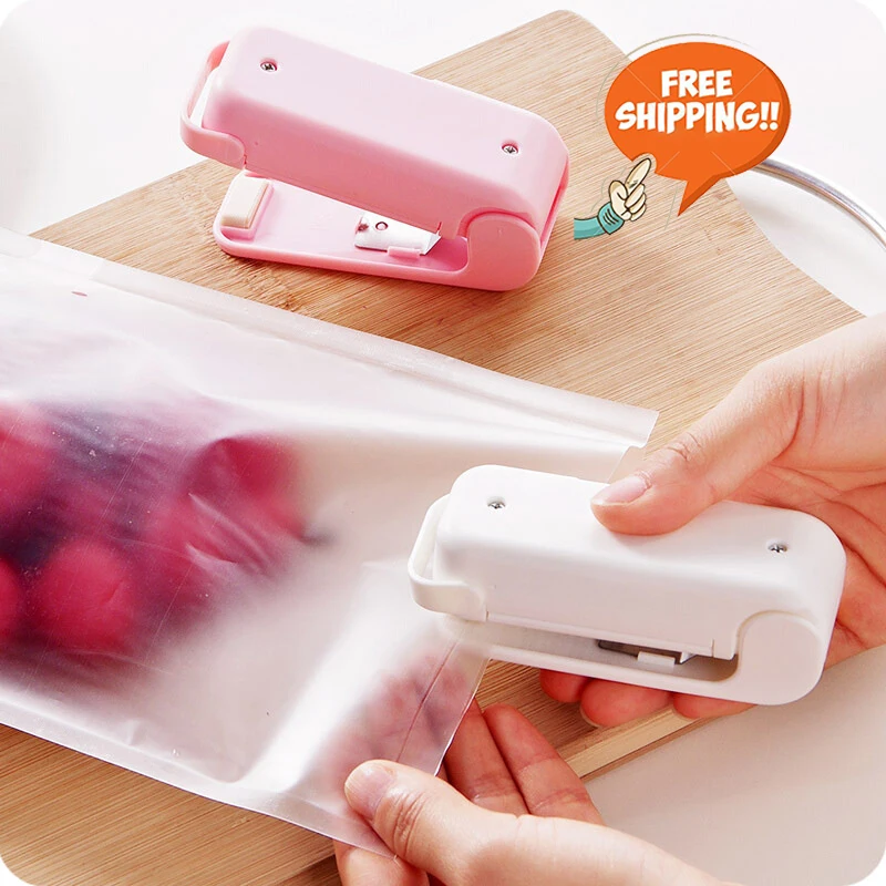 HOT Best Portable Mini Sealing Household Machine Heat Sealer Capper Food Saver For Plastic Bags Package Bag Clip Gadgets | Дом и сад
