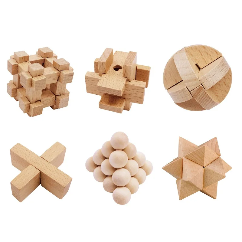 9 шт./компл. бук 3D ручной работы винтажный замок Ming Luban замок деревянные игрушки взрослые образовательные головоломки для детей игрушка для