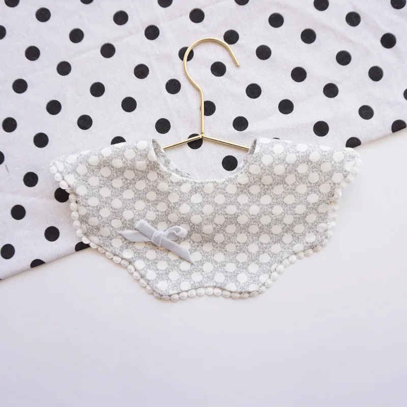 Korean Style Cute Cotton Soft Baby Bib Saliva Towel Fake Collar Scrub Flower Wavy Saliva Bow Burp Cloth Bibs Baby Accessories (6)