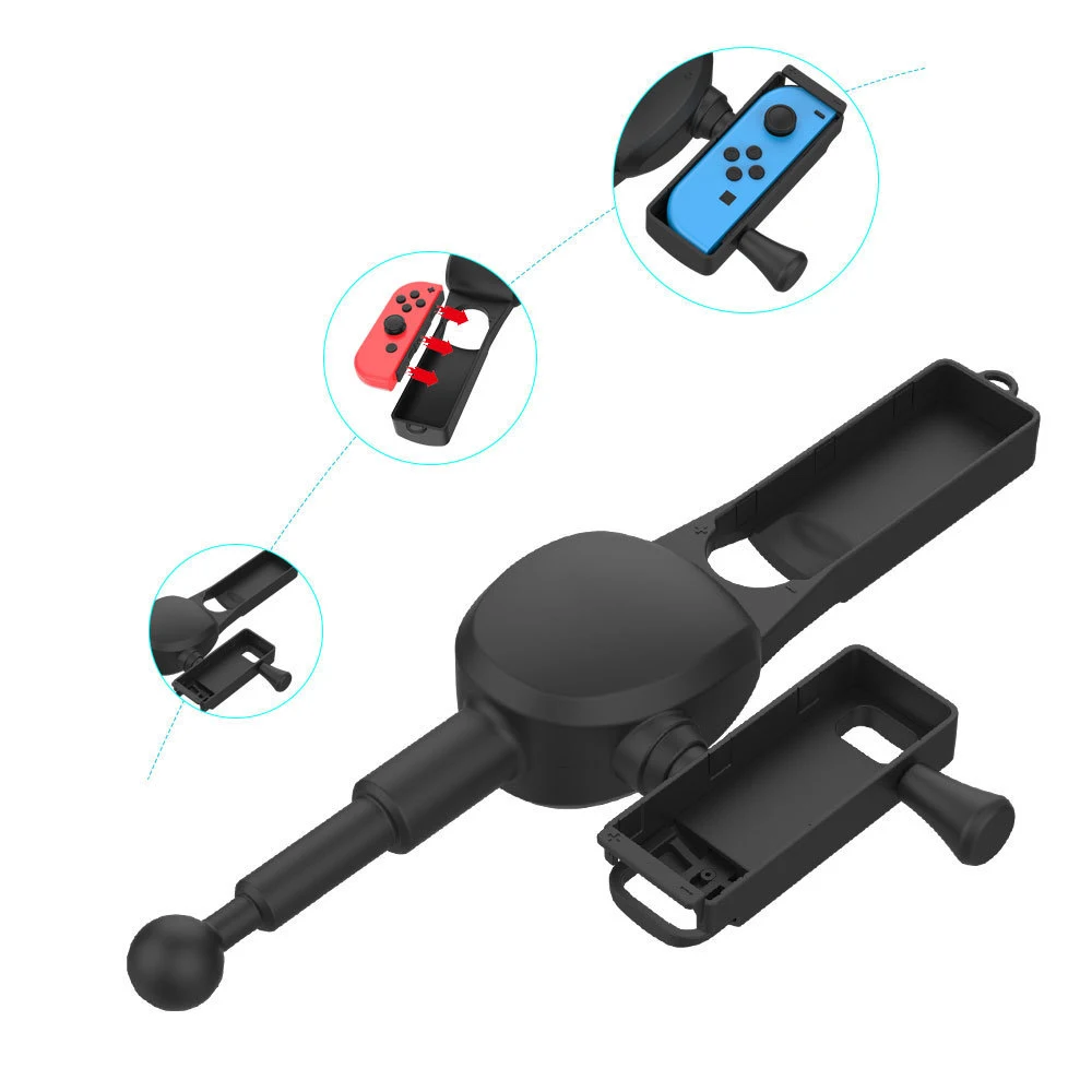Fishing Game Kit Fishing Handle Rod For Switch JoyCon Spirits Easy Use Need to put your two Joy-con