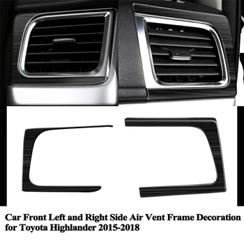 

2pcs/set Car Front Left Right Air Vent Outlet Cover Trim Sequin Decoration Sticker Accessories for Toyota Highlander 2015-2018