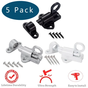 

5 pcs Aluminum Alloy Door Latch Safety Bolt Lock Thickening Sliding Door and Window Llatch Barrel Bolt Security Bar Hardware