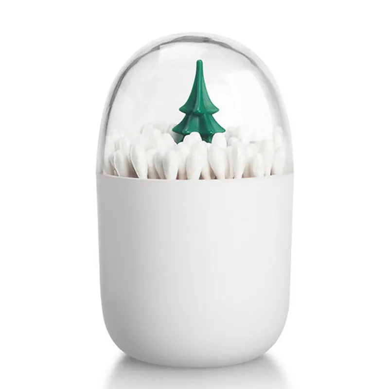 Pine Tree Держатель ватных тампонов, маленький Q-tips органайзер для хранения зубочисток - Цвет: Pine Tree