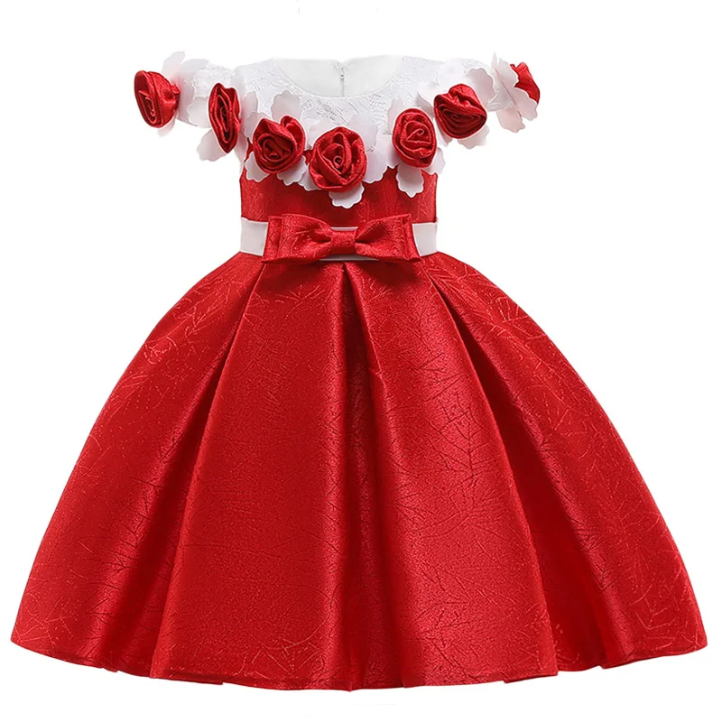 Kids Dresses For Girls Princess Dress Christmas Elegant Children Evening Party Dress Flower Girls Wedding Dress vestido infantil