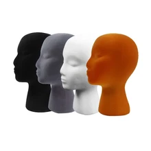 

Foam Flocking Female Mold Mannequin Model Head Wig Display Stand DIY Headwear Display Model Glasses Headset Holder EPS Head Mold