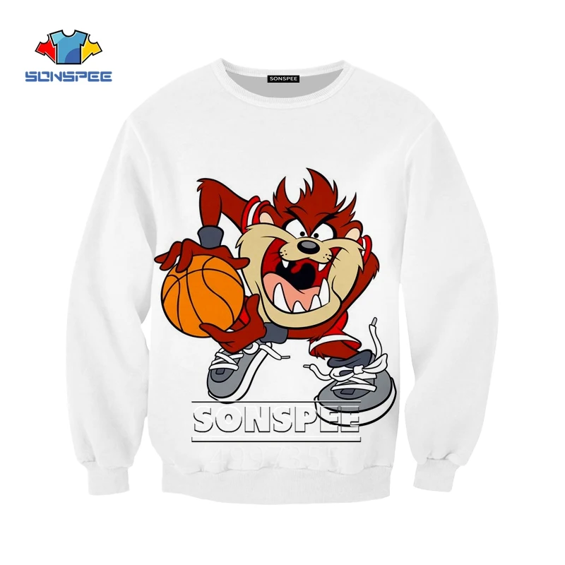 

SONSPEE Tasmanian Devil basketball Harajuku Baby Boys Girls Teens 3d print t shirt/Sweatshirt/hoodies kids Clothes children X151
