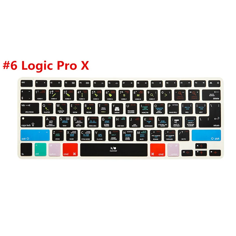 Горячий ключ для macbook pro13 retina 15 17 A1398 A1502 raccourci clavier couverture для Adobe Serato DJ Logic Pro X Live VIM/VI