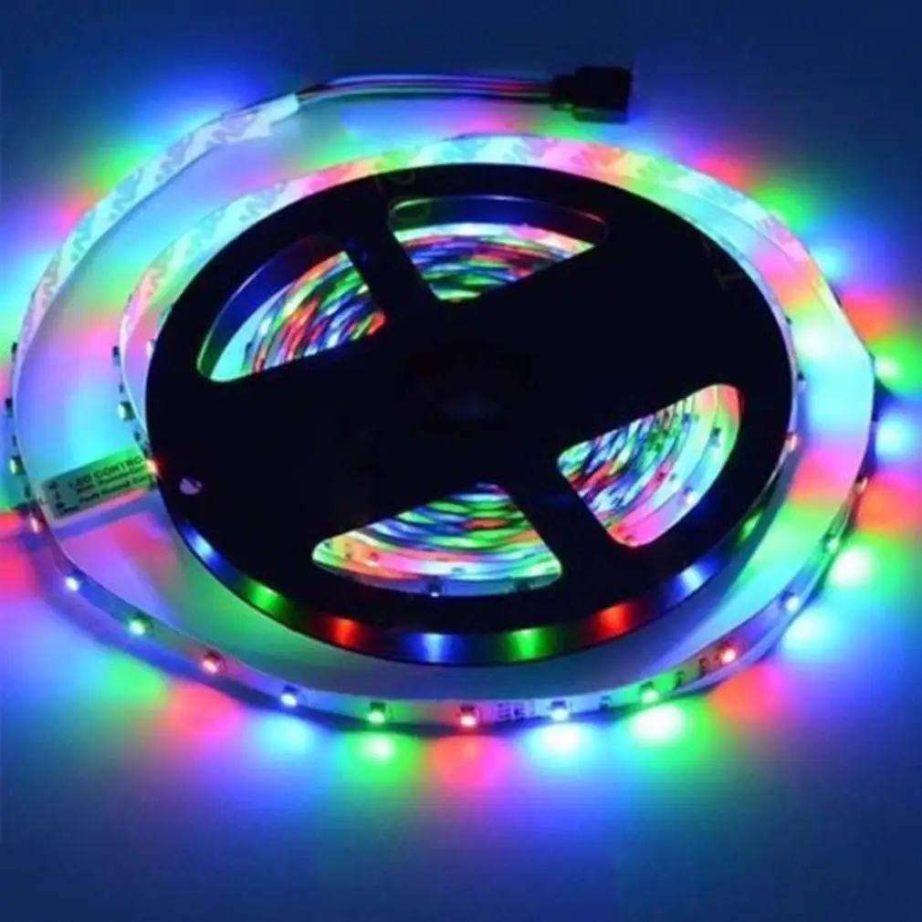 3528 RGB 5 м Led SMD водонепроницаемый светильник+ контроллер+ 2A адаптер питания LN
