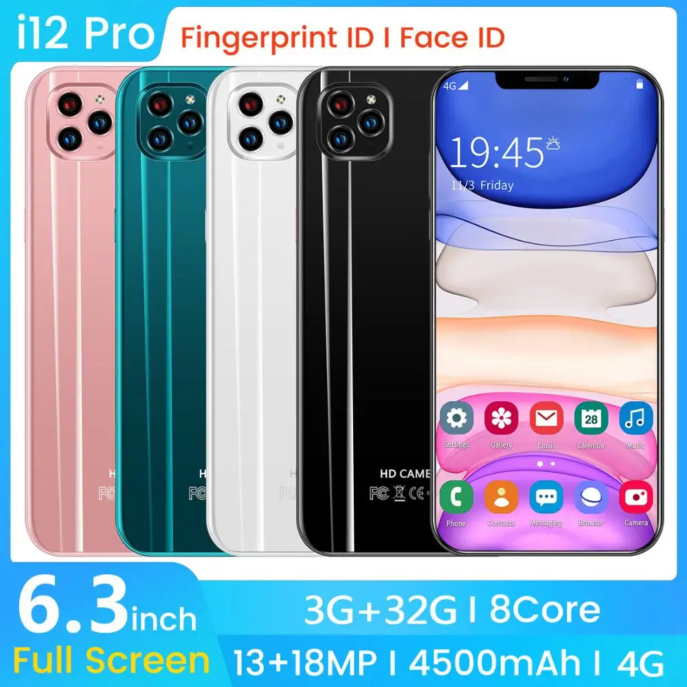 SAILF i12 pro Android 9 0 Восьмиядерный мобильный телефон 6 3 дюйма FHD + 18MP Тройная камера 3гб