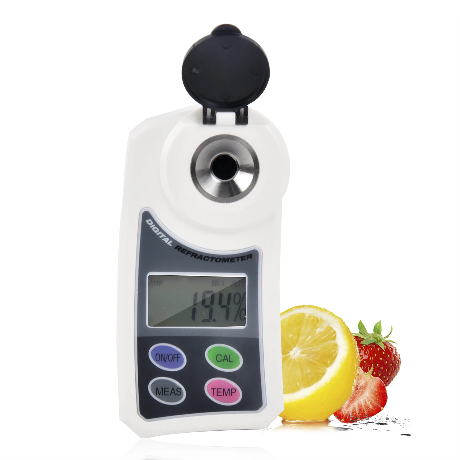 

Digital Brix Sugar Refractometer Electronic Handheld Sweetness Meter Saccharimeter Measurement for Water Fruit Crops